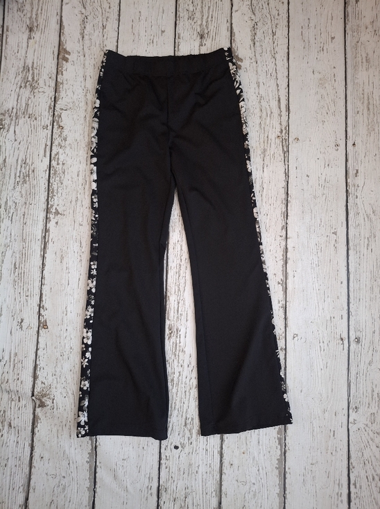 Johnny Was Pants - Johnny Was Black Active Pant  with Floral  Print